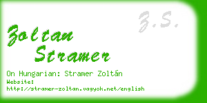 zoltan stramer business card